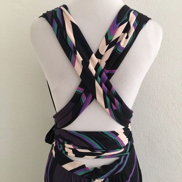 Emilio Pucci Jersey Maxi Dress Halter Wrap Size 10 - Picture 6 of 8